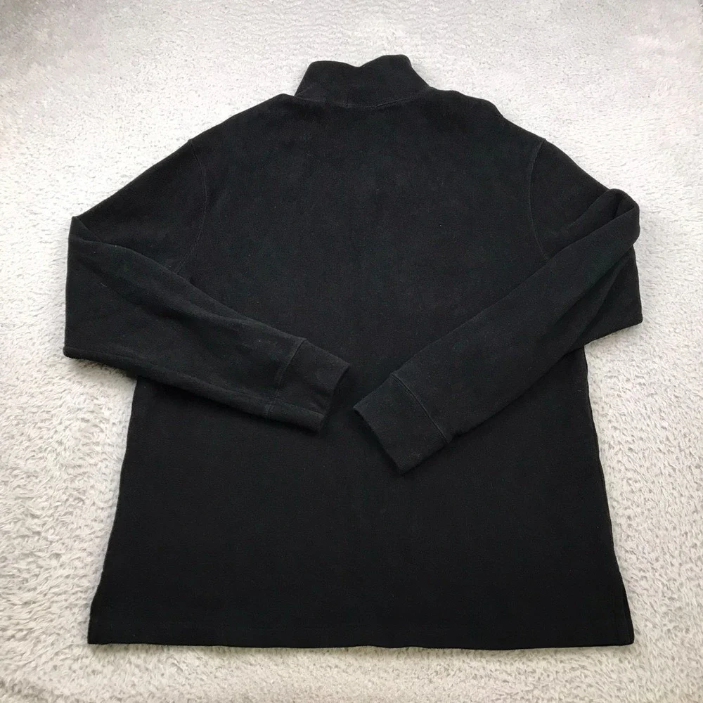 Polo Ralph Lauren 1/4 Zip Pullover Mens L Black OSU Oklahoma Pistol Pete Sweater